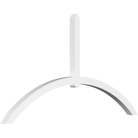 Ekena Millwork Archdale Architectural Grade PVC Gable Bracket, 108"W x 58 1/2"H x 4"D x 4"F, 13/12 Pitch GBP108X59X0404ARC00